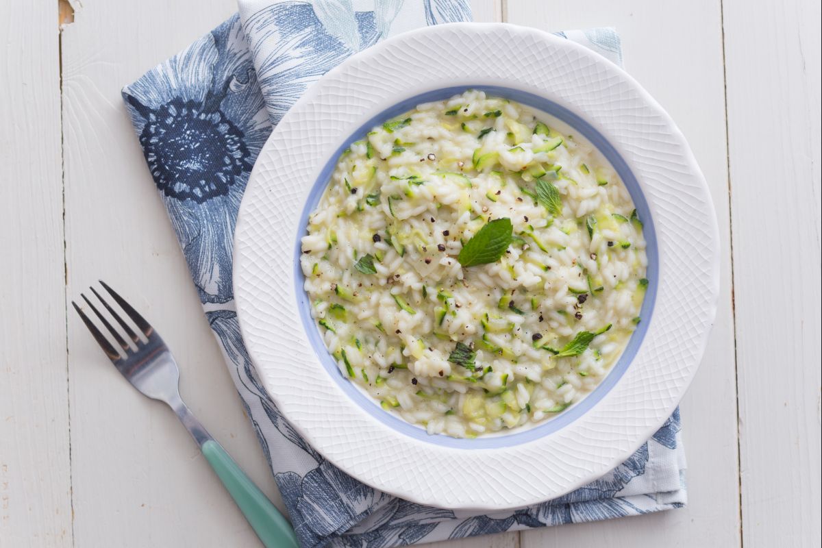 Risoto com abobrinha