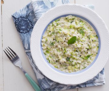 Risoto com abobrinha