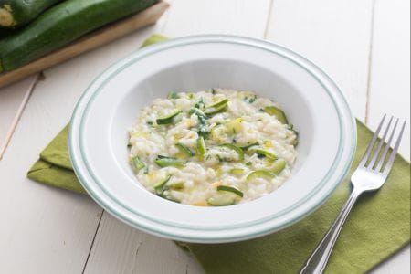 Risoto de abobrinha e scamorza