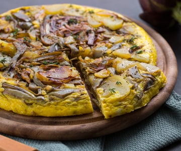 Frittata de batata e alcachofra