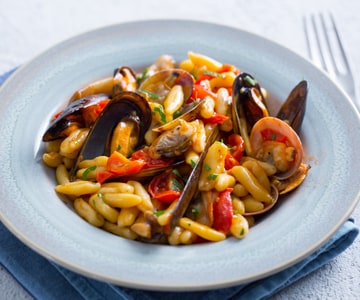 Cavatelli com frutos do mar