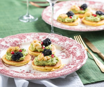 Blinis com caviar