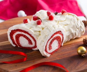 Tronco de Natal red velvet