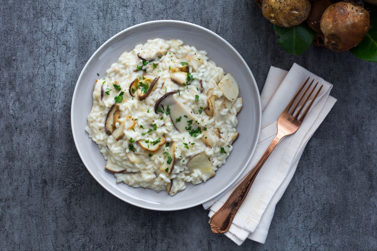 Risoto de cogumelos porcini