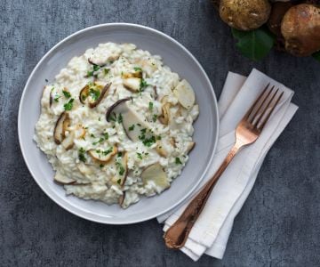 Risoto de cogumelos porcini