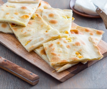 Focaccia com queijo (de Recco)