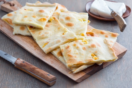 Focaccia com queijo (de Recco)