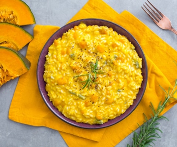 Risoto de abóbora e gorgonzola