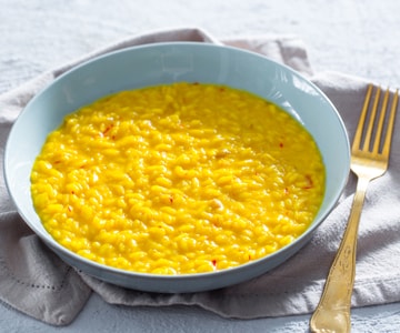 Risoto à milanesa com açafrão