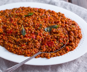 Lentilhas ensopadas